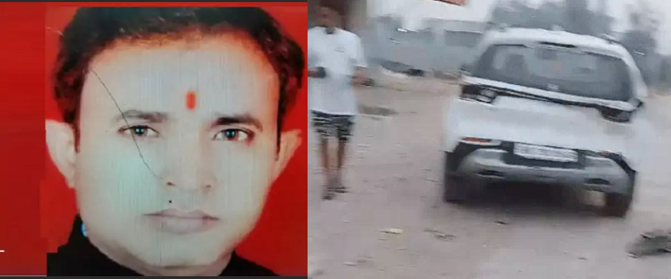 सोनीपत: मनबीर सैनी व क्षतिग्रस्त कार का फाइल फोटो सोनीपत: मनबीर सैनी व क्षतिग्रस्त कार का फाइल फोटो