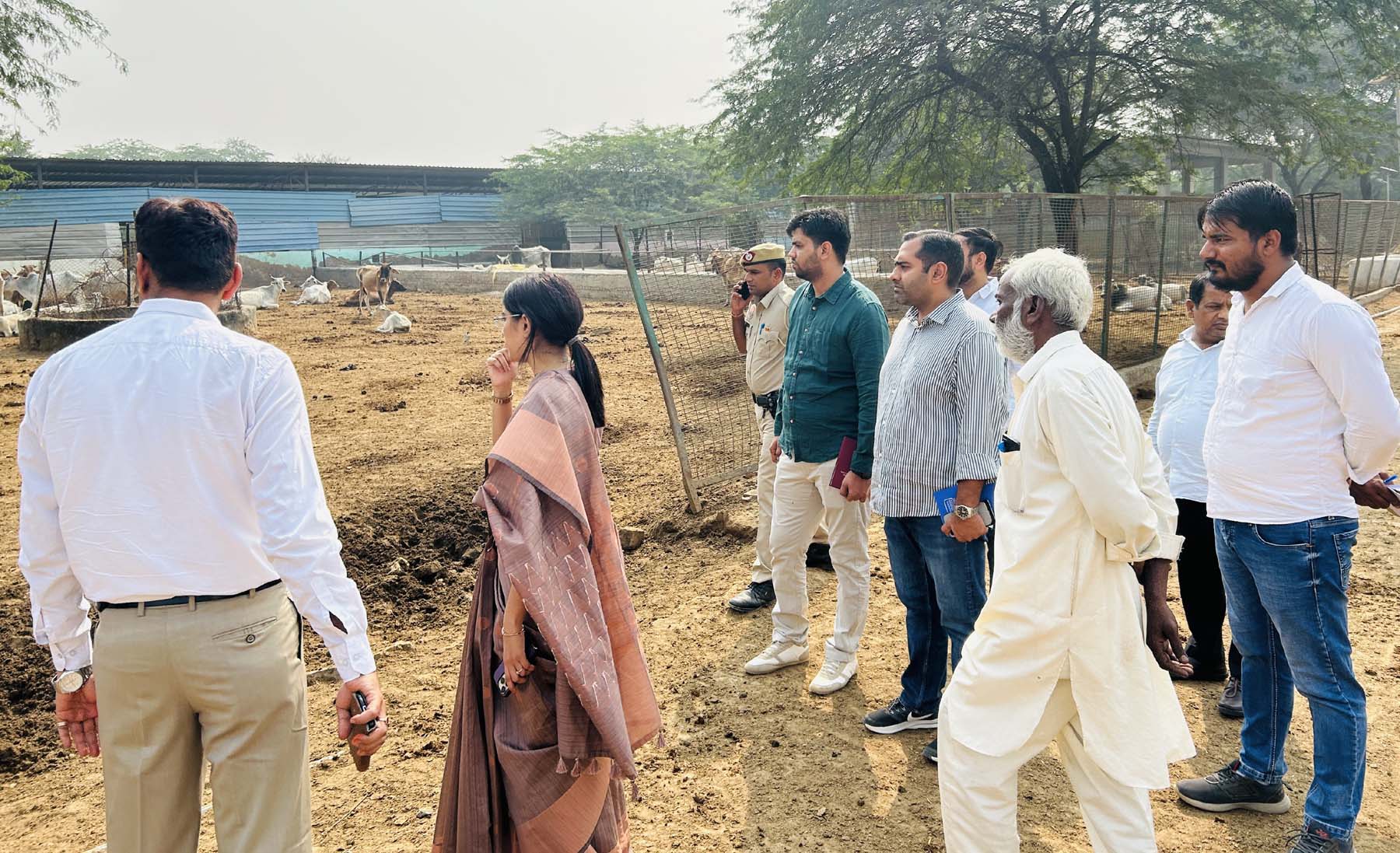 फोटो नंबर-04: मानेसर नगर निगम द्वारा संचालित गौशाला का निरीक्षण करतीं आयुक्त रेनू सोगन। फोटो नंबर-04: मानेसर नगर निगम द्वारा संचालित गौशाला का निरीक्षण करतीं आयुक्त रेनू सोगन।