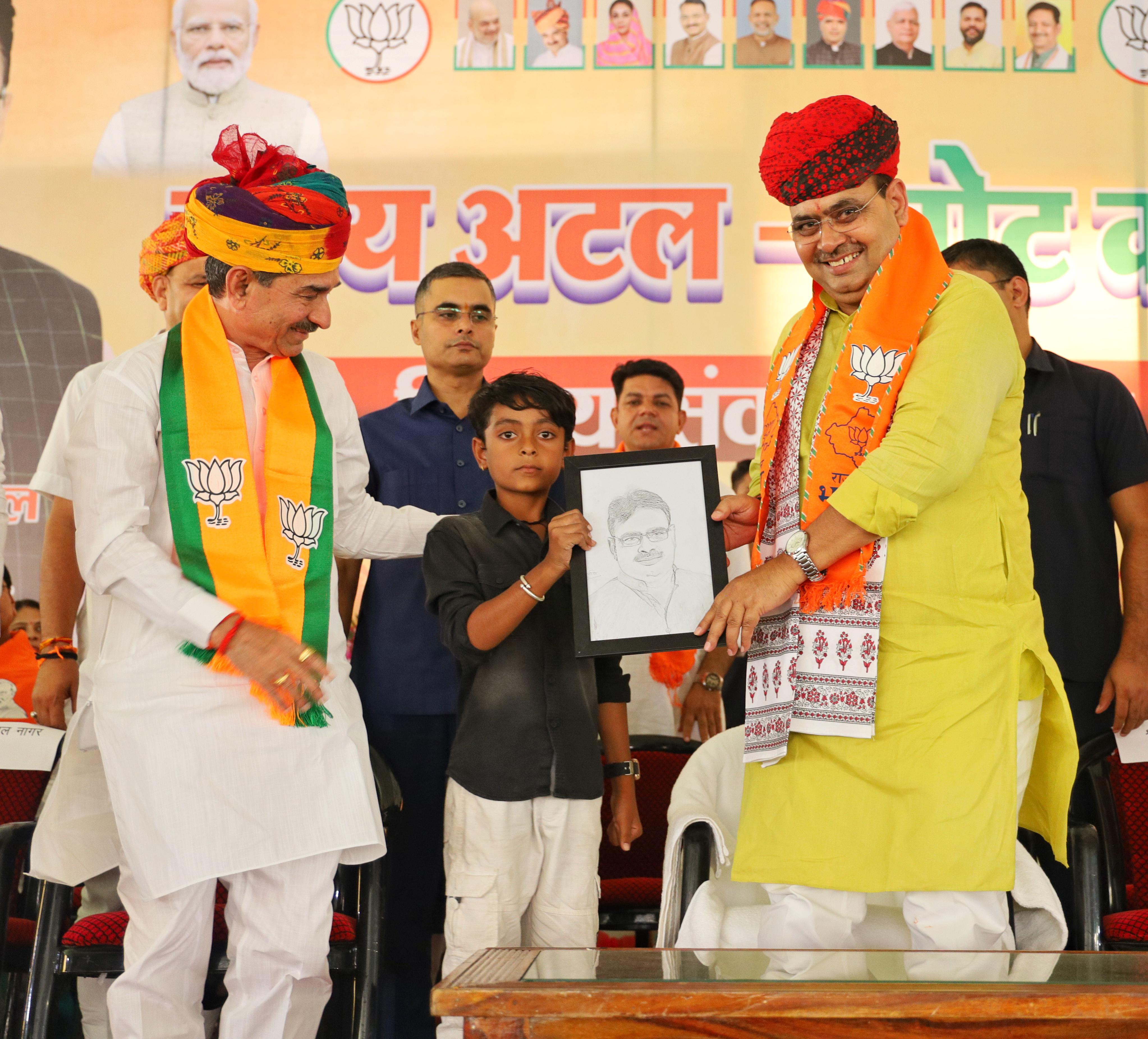मुख्यमंत्री भजनलाल शर्मा देवली सभा में मुख्यमंत्री भजनलाल शर्मा देवली सभा में