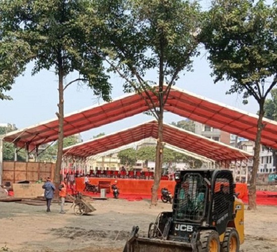 मुख्यमंत्री योगी आदित्यनाथ की प्रस्तावित जनसभा स्थल का छाया चित्र मुख्यमंत्री योगी आदित्यनाथ की प्रस्तावित जनसभा स्थल का छाया चित्र