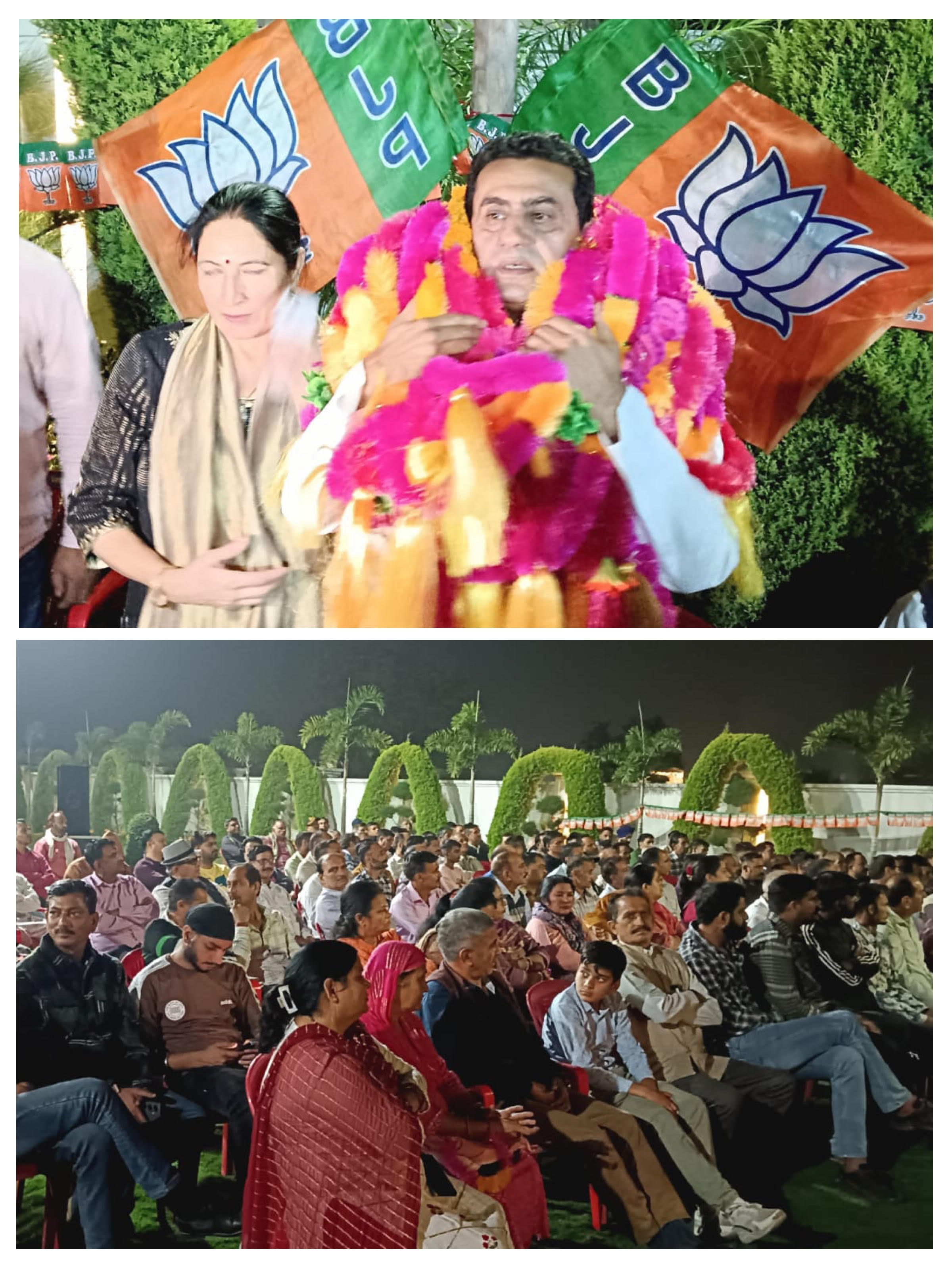 Rajeev Jasrotia received a warm welcome on reaching Kathua after the end of the first assembly session Rajeev Jasrotia received a warm welcome on reaching Kathua after the end of the first assembly session
