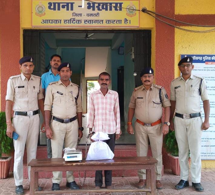 जब्त गांजा के साथ गिरफ्तार आरोपित व पुलिस अधिकारी-कर्मचारी। जब्त गांजा के साथ गिरफ्तार आरोपित व पुलिस अधिकारी-कर्मचारी।