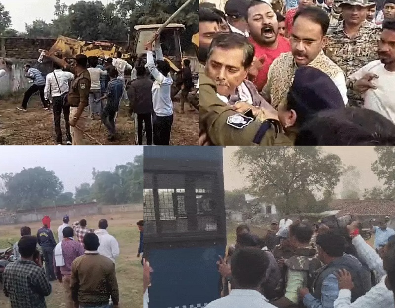 मऊगंज में अतिक्रमण हटाने को लेकर बवाल