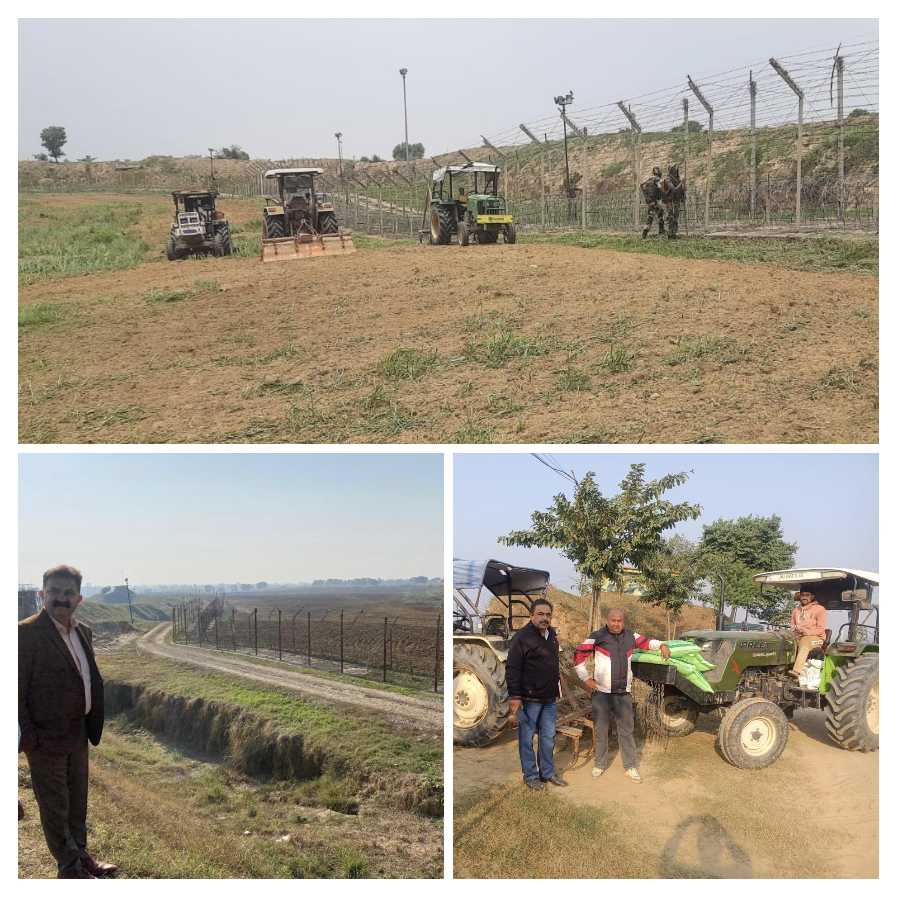 Agriculture officer visits border areas to monitor wheat sowing Agriculture officer visits border areas to monitor wheat sowing