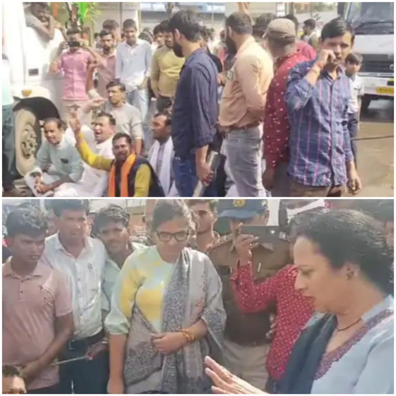 सड़क पर किया प्रदर्शन, आश्वासन के बाद माने सड़क पर किया प्रदर्शन, आश्वासन के बाद माने