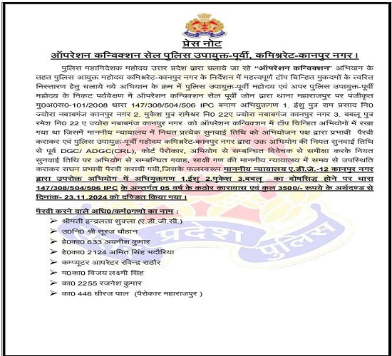 ऑपरेशन कन्विक्शन अभियान की प्रतीकात्मक फोटो ऑपरेशन कन्विक्शन अभियान की प्रतीकात्मक फोटो