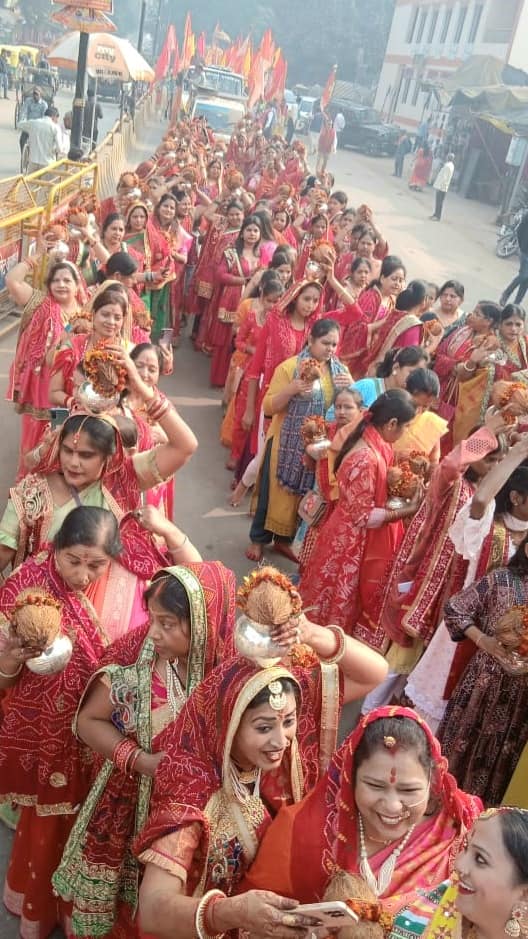 राणी सती का मंगलकलश शोभायात्रा : फोटो बच्चा गुप्ता