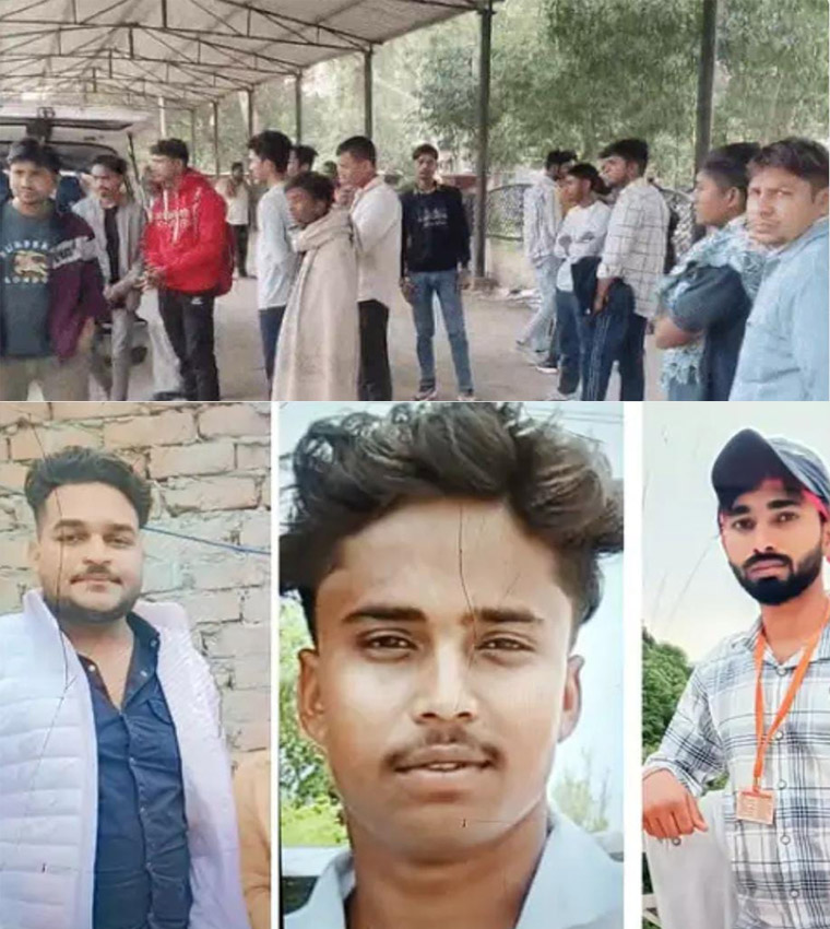24 Snp-   सोनीपत: मृतकों के फाइल फोटो और मृतकों के         जानकार अस्पताल में