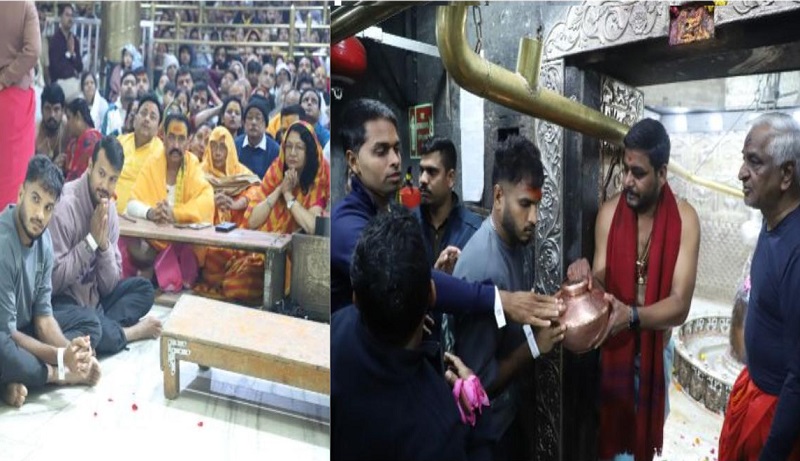 क्रिकेटर मयंक अग्रवाल और यश राजपूत महाकाल मंदिर में क्रिकेटर मयंक अग्रवाल और यश राजपूत महाकाल मंदिर में