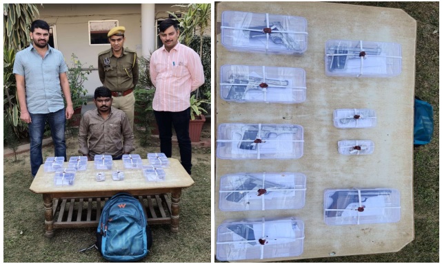 पुलिस ने अवैध हथियारों का जखीरा पकड़ा पुलिस ने अवैध हथियारों का जखीरा पकड़ा