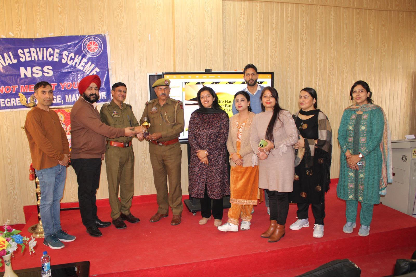Awareness program organized on road safety Awareness program organized on road safety