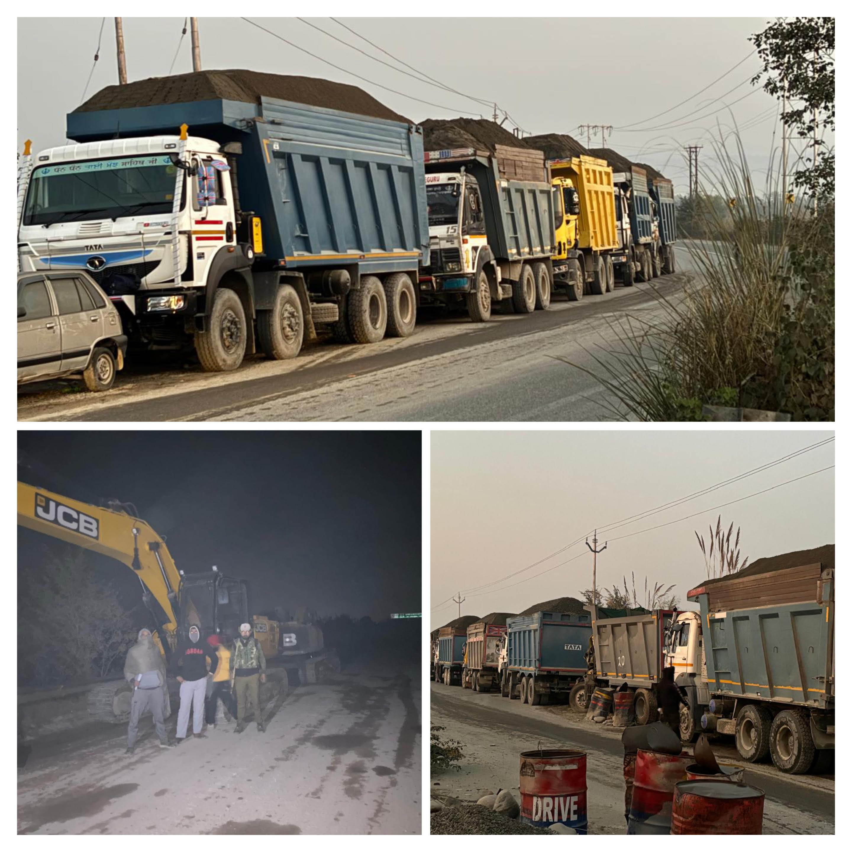11 dumpers including 02 heavy Pokelins involved in illegal mining seized 11 dumpers including 02 heavy Pokelins involved in illegal mining seized