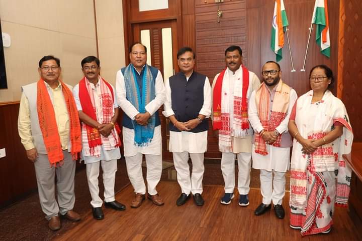 MLAs elected in by-elections after taking oath in Assembly. CM Dr. Himanta Biswa Sarma and speaker is also seen in the image. MLAs elected in by-elections after taking oath in Assembly. CM Dr. Himanta Biswa Sarma and speaker is also seen in the image.