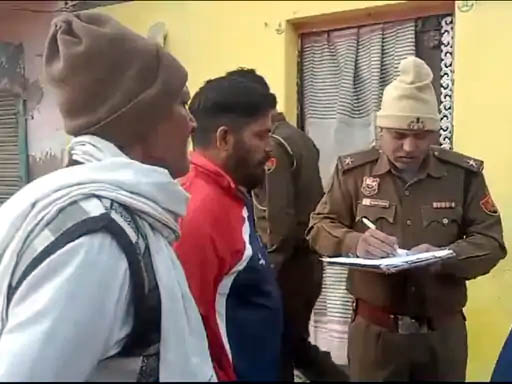 फरीदाबाद में घटना के बाद कार्रवाई करती पुलिस।