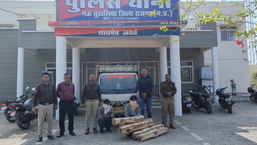 अवैध सागौन लकड़ी जब्त,दो गिरफ्तार अवैध सागौन लकड़ी जब्त,दो गिरफ्तार