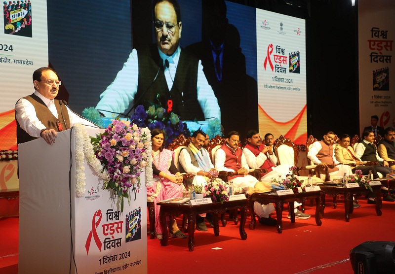 इंदौर में विश्व एड्स दिवस के कार्यक्रम में जेपी नड्डा इंदौर में विश्व एड्स दिवस के कार्यक्रम में जेपी नड्डा