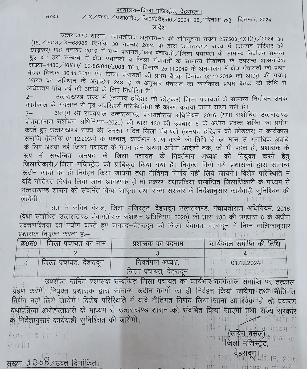 आदेश पत्र। आदेश पत्र।