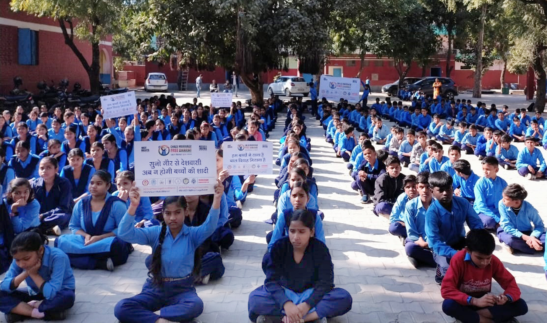फोटो नंबर-07: गुरुग्राम में बाल विवाह मुक्त भारत के लिए अभियान में बाल विवाह को लेकर आवाज उठाते बच्चे। फोटो नंबर-07: गुरुग्राम में बाल विवाह मुक्त भारत के लिए अभियान में बाल विवाह को लेकर आवाज उठाते बच्चे।