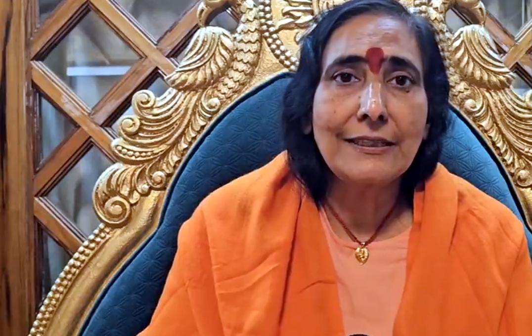 वीडियाें मेंं बयान देते हुए साध्वी ऋतंभरा वीडियाें मेंं बयान देते हुए साध्वी ऋतंभरा