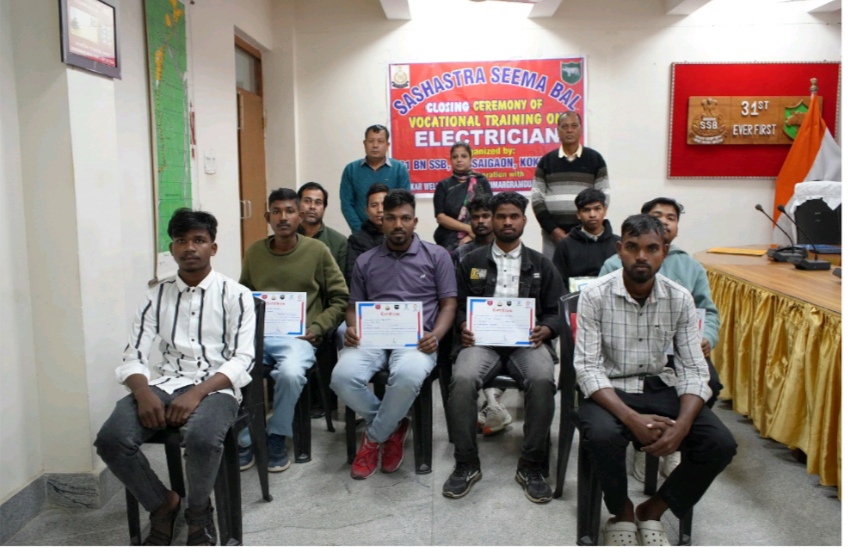 31 वी वाहिनी एसएसबी गोसाईगांव ने इलेक्ट्रीशियन कोर्स पर व्यावसायिक प्रशिक्षण के लिए समापन समारोह का आयोजन किया। 31 वी वाहिनी एसएसबी गोसाईगांव ने इलेक्ट्रीशियन कोर्स पर व्यावसायिक प्रशिक्षण के लिए समापन समारोह का आयोजन किया।