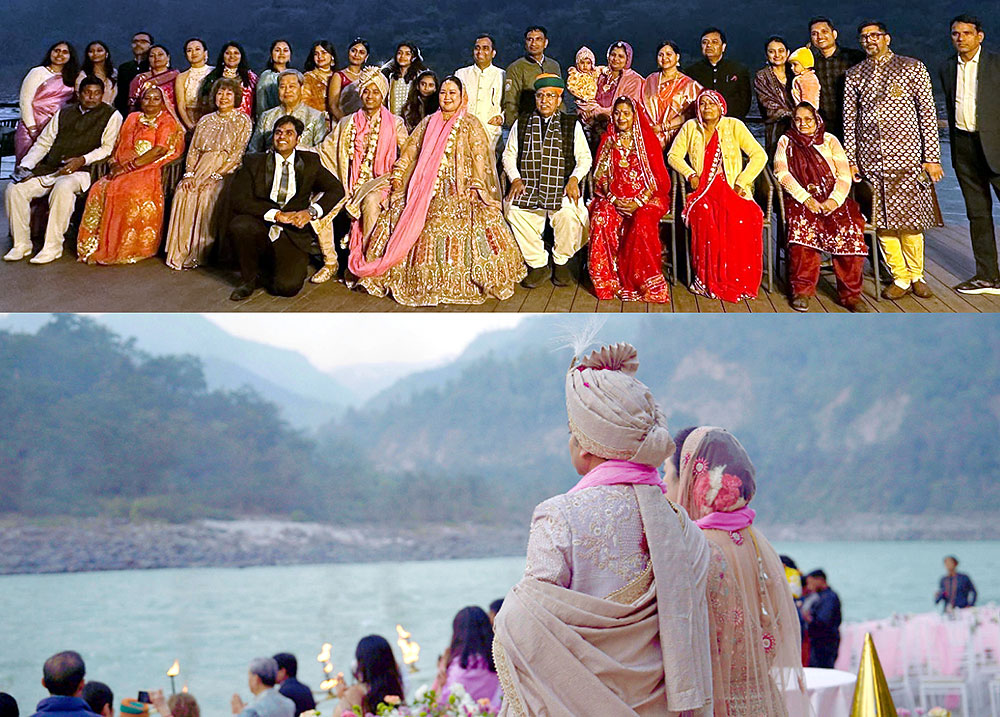 गंगा नदी के किनारे वैदिक रीति रिवाज से सम्पन्न हुआ केंद्रीय मंत्री अर्जुन राम पुत्र नवीन मेघवाल का विवाह गंगा नदी के किनारे वैदिक रीति रिवाज से सम्पन्न हुआ केंद्रीय मंत्री अर्जुन राम पुत्र नवीन मेघवाल का विवाह