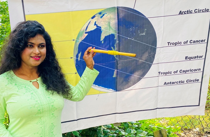 खगोलीय घटना की जानकारी देते हुए सारिका घारू खगोलीय घटना की जानकारी देते हुए सारिका घारू