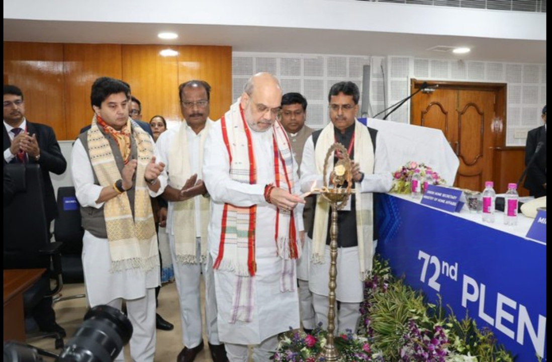 Agartala: Image of the 72nd plenary meeting of the North Eastern Council NEC chaired by Union Home and Cooperation Minister Amit Shah began at Pragya Bhavan in Agartala, Tripura. Agartala: Image of the 72nd plenary meeting of the North Eastern Council NEC chaired by Union Home and Cooperation Minister Amit Shah began at Pragya Bhavan in Agartala, Tripura.