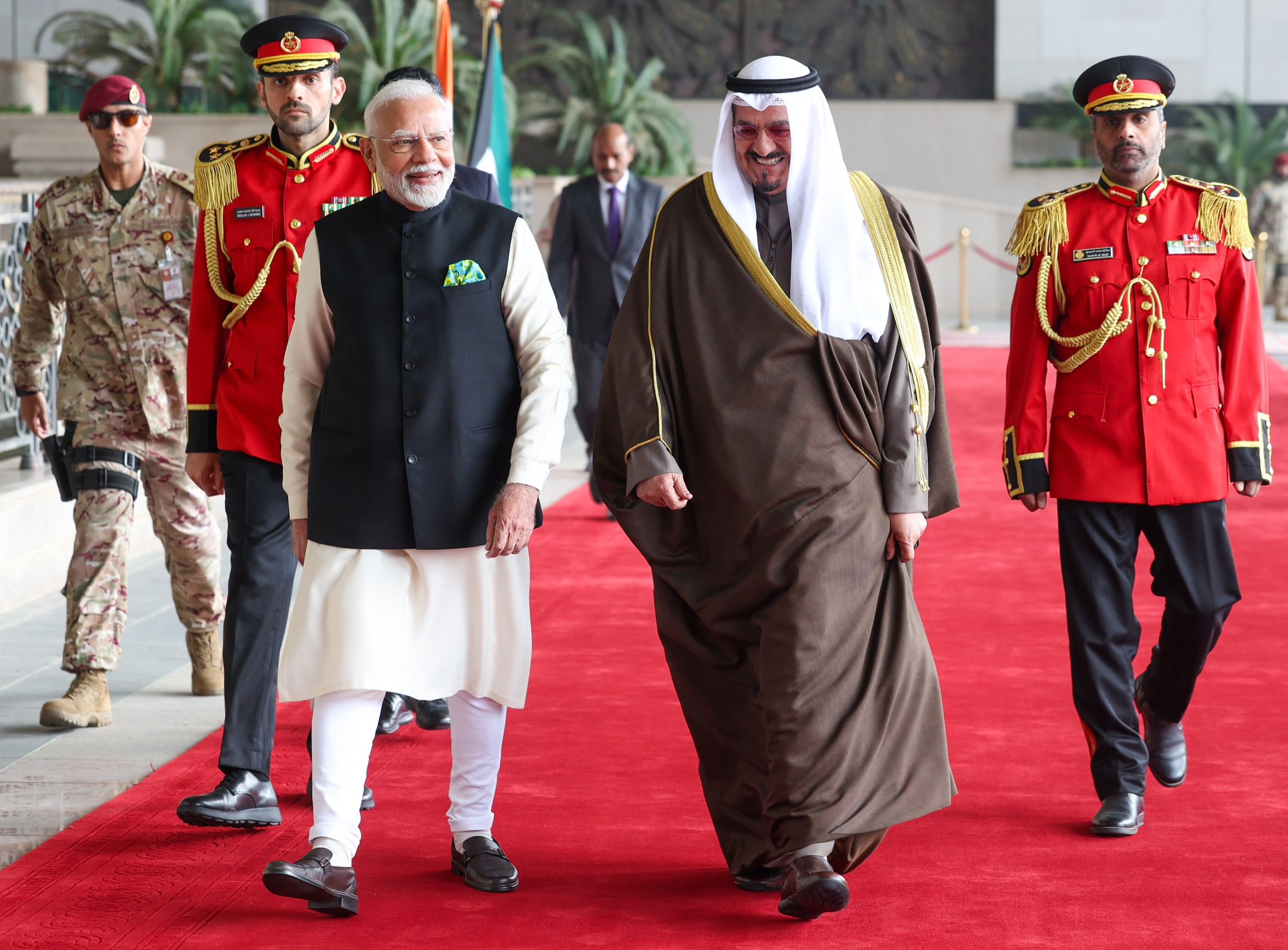 PM Modi guard of honor Kuwait PM Modi guard of honor Kuwait