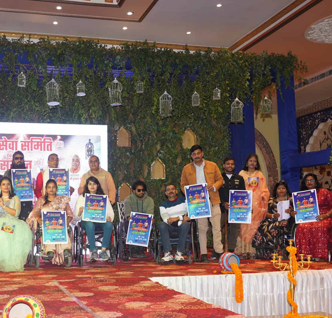 पैरा वर्चुअल मैराथन का पोस्टर लॉन्च करते खिलाड़ी: फोटो बच्चा गुप्ता पैरा वर्चुअल मैराथन का पोस्टर लॉन्च करते खिलाड़ी: फोटो बच्चा गुप्ता