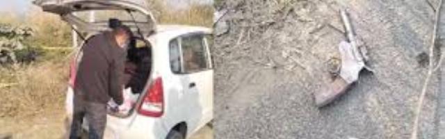 मुठभेड के बाद वाहन व कटटा बरामद मुठभेड के बाद वाहन व कटटा बरामद