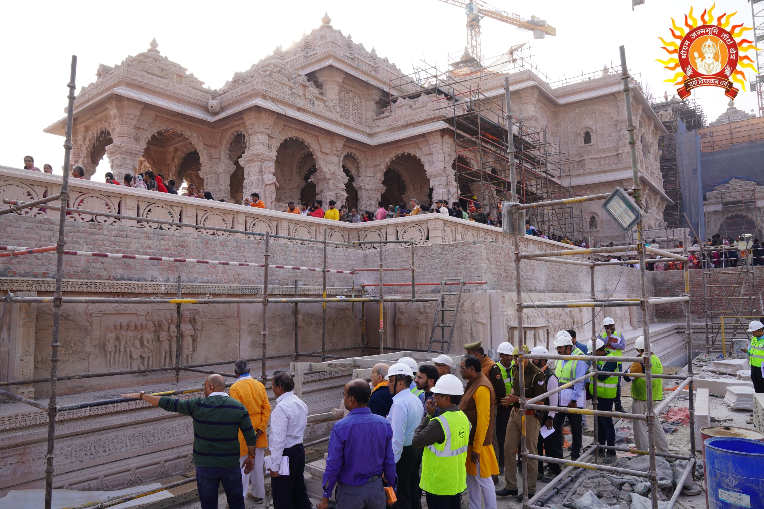 राम मंदिर निर्माण चेयरमैन ने किया निरीक्षण राम मंदिर निर्माण चेयरमैन ने किया निरीक्षण