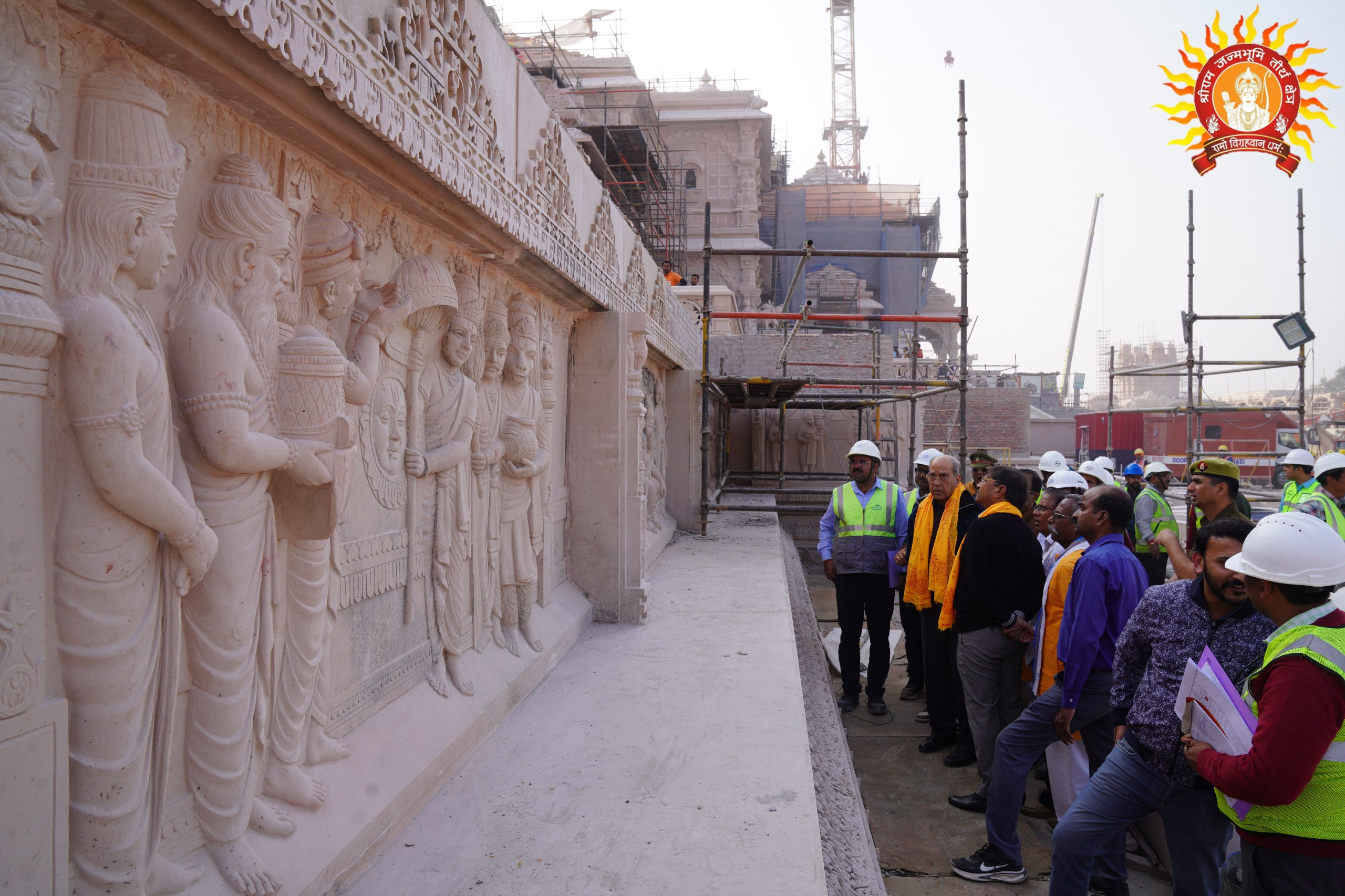 राम मंदिर निर्माण चेयरमैन ने किया निरीक्षण राम मंदिर निर्माण चेयरमैन ने किया निरीक्षण