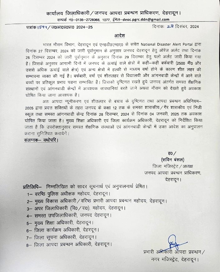 आदेश पत्र। आदेश पत्र।