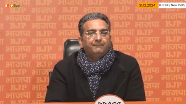 नई दिल्लीः भाजपा मुख्यालय में मंगलवार को संवाददाता सम्मेलन में पार्टी के राष्ट्रीय प्रवक्ता गौरव भाटिया