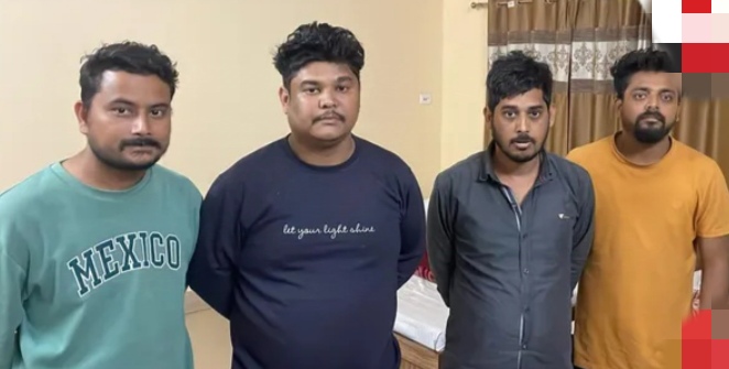 धर्मेंद्र नाथ हत्याकांड के गिरफ्तार चार आरोपितों की तस्वीर। धर्मेंद्र नाथ हत्याकांड के गिरफ्तार चार आरोपितों की तस्वीर।