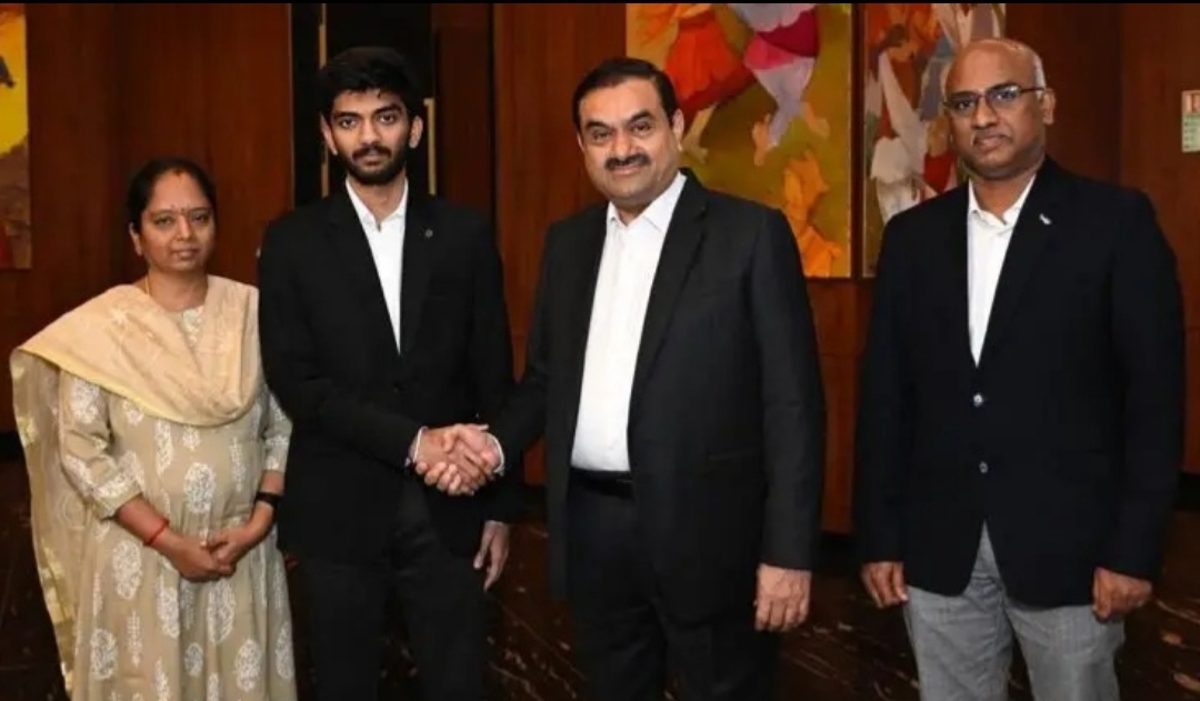 गौतम अडानी ने डी गुकेश से की मुलाकात गौतम अडानी ने डी गुकेश से की मुलाकात