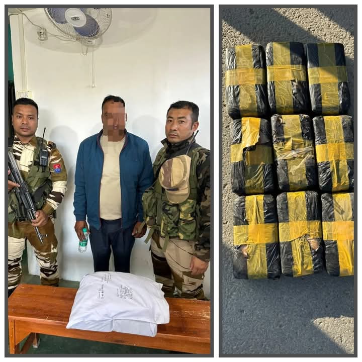 मणिपुर में नशीली गोलियों के साथ गिरफ्तार पुलिसकर्मी की तस्वीर। मणिपुर में नशीली गोलियों के साथ गिरफ्तार पुलिसकर्मी की तस्वीर।