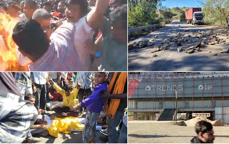 पीथमपुर में जहरीला कचरा जलाने का विरोध, चक्काजाम-पथराव की घटनाओं की तस्वीरें