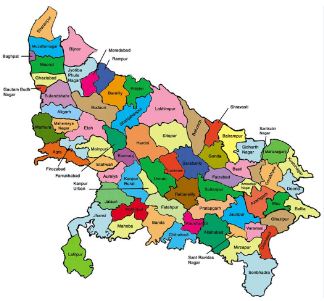 उत्तर प्रदेश का नक्शा उत्तर प्रदेश का नक्शा