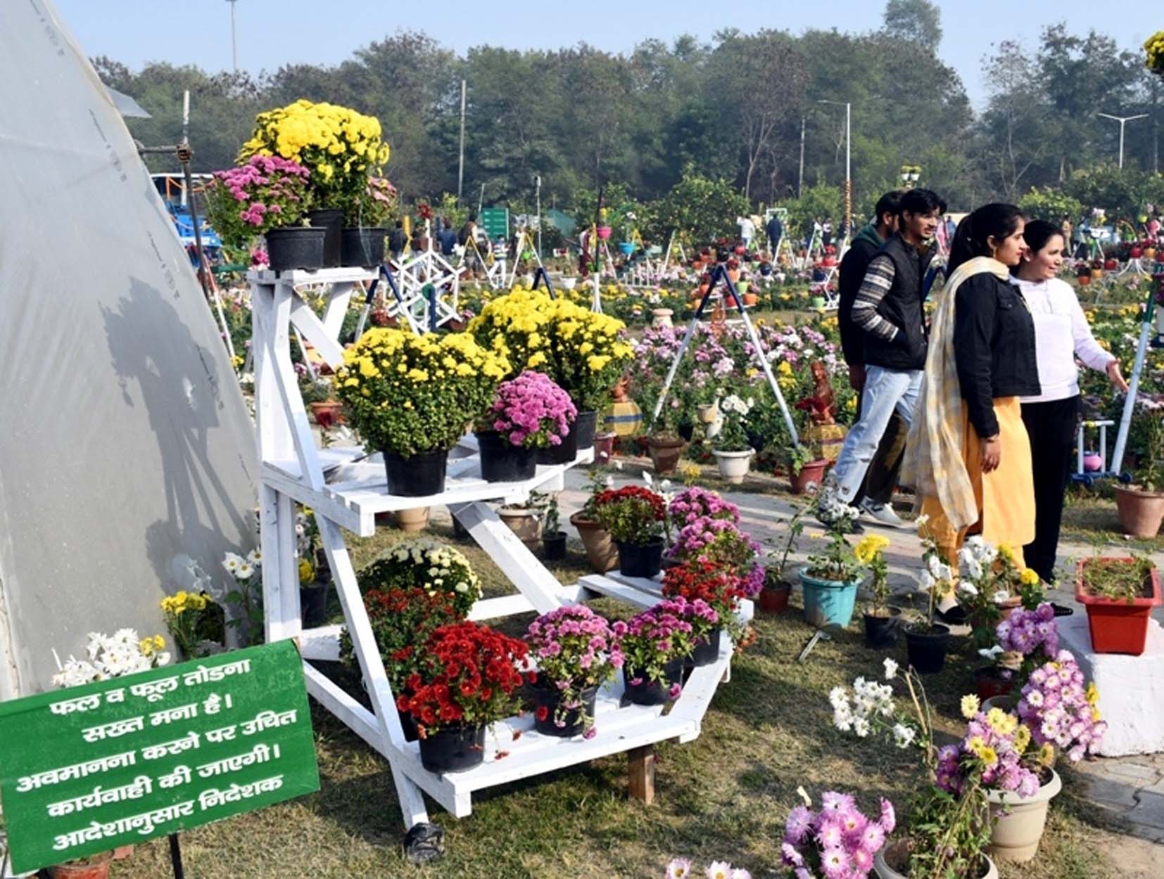 शहरी खेती पुष्प उत्सव-2025 देखने आए शहरवासी। शहरी खेती पुष्प उत्सव-2025 देखने आए शहरवासी।