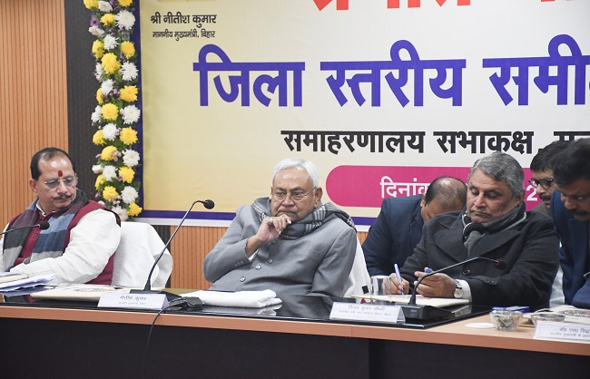 मुख्यमंत्री समीक्षा बैठक करते मुजफ्फरपुर में मुख्यमंत्री समीक्षा बैठक करते मुजफ्फरपुर में