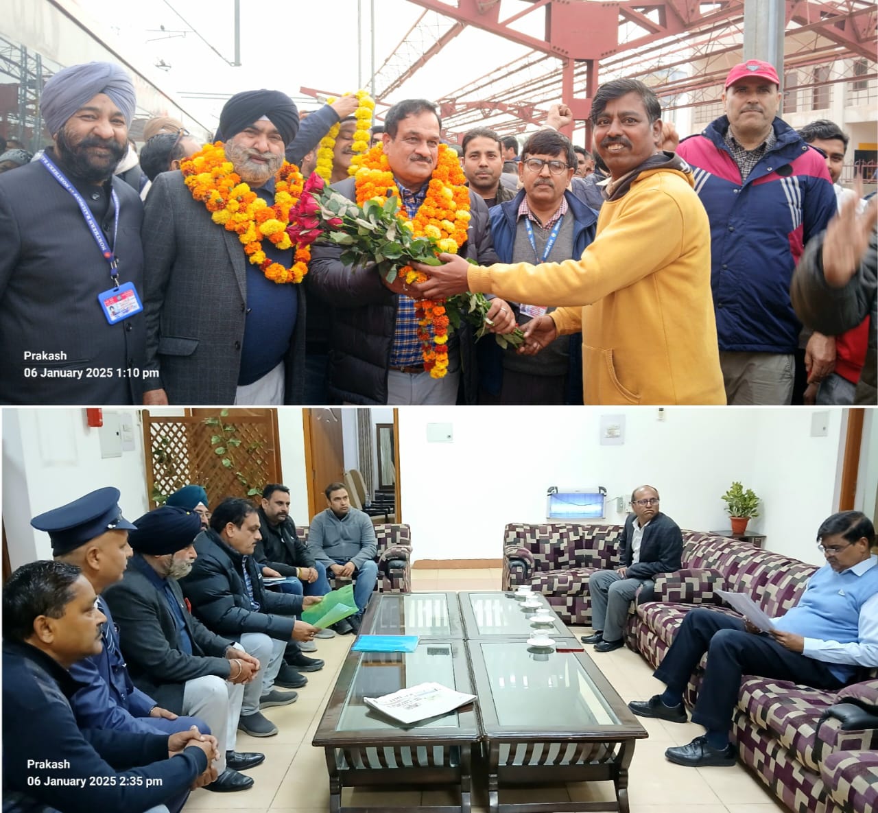 एनआरएमयू नेताओं ने महाप्रबंधक को सौंपा मांग पत्र  सहायक महामंत्री बनने के बाद पहली बार जम्मू पहुंचे शिवदत्त शर्मा का हुआ स्वागत