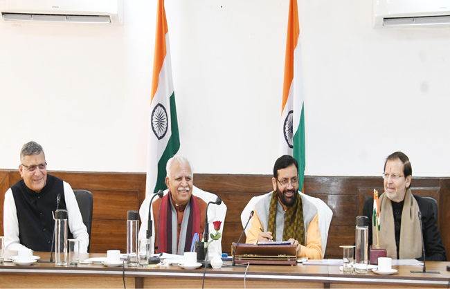 हरियाणा के मुख्यमंत्री नायब सैनी व पूर्व मुख्यमंत्री मनाेहर लाल संयुक्त रूप सेलाेहगढ़ समिति की बैठक लेते हुए हरियाणा के मुख्यमंत्री नायब सैनी व पूर्व मुख्यमंत्री मनाेहर लाल संयुक्त रूप सेलाेहगढ़ समिति की बैठक लेते हुए