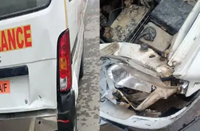 7 Snp- सोनीपत: सोनीपत में एंबुलेंस में टक्कर मारने वाली कार। कार का आगे का हिस्सा टूट गया। 7 Snp- सोनीपत: सोनीपत में एंबुलेंस में टक्कर मारने वाली कार। कार का आगे का हिस्सा टूट गया।