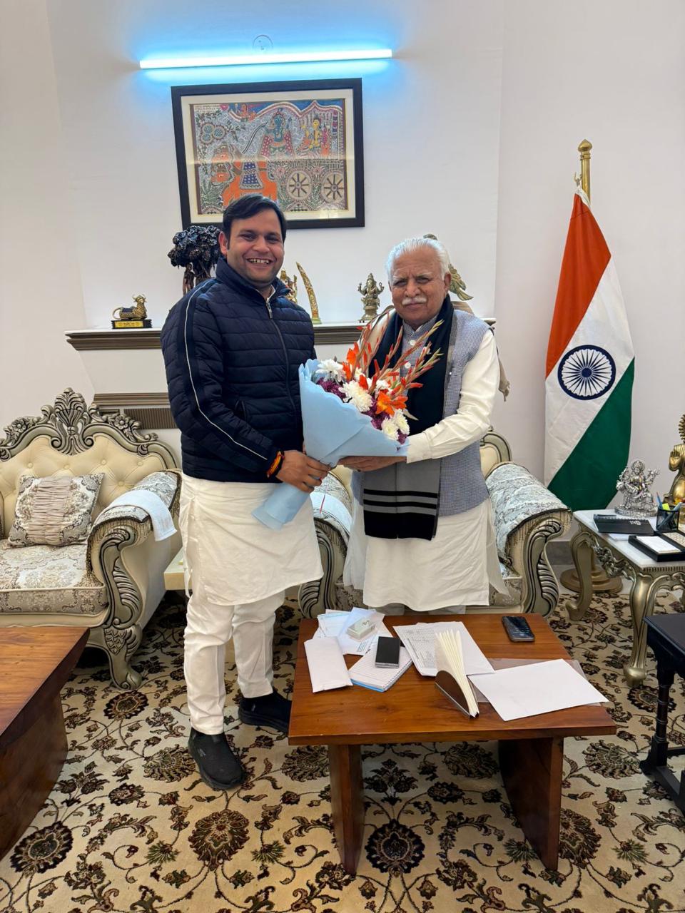 केंद्रीय मंत्री मनोहर लाल से मिले गौरव गौतम केंद्रीय मंत्री मनोहर लाल से मिले गौरव गौतम