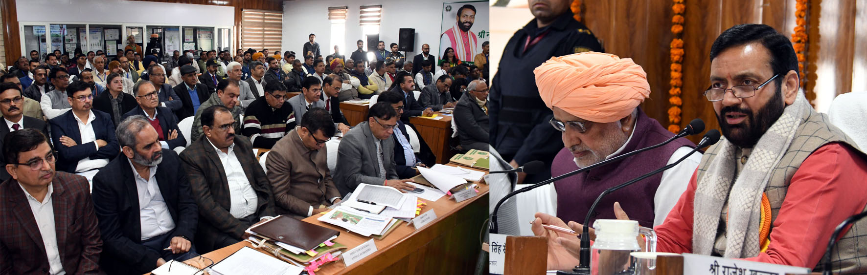 मुख्यमंत्री नायब सिंह सैनी हरियाणा कृषि विश्वविद्यालय, हिसार में कृषि एवं समबद्ध क्षेत्रों पर बजट पूर्व परामर्श बैठक के दौरान किसानों से सुझाव लेते हुए। मुख्यमंत्री नायब सिंह सैनी हरियाणा कृषि विश्वविद्यालय, हिसार में कृषि एवं समबद्ध क्षेत्रों पर बजट पूर्व परामर्श बैठक के दौरान किसानों से सुझाव लेते हुए।