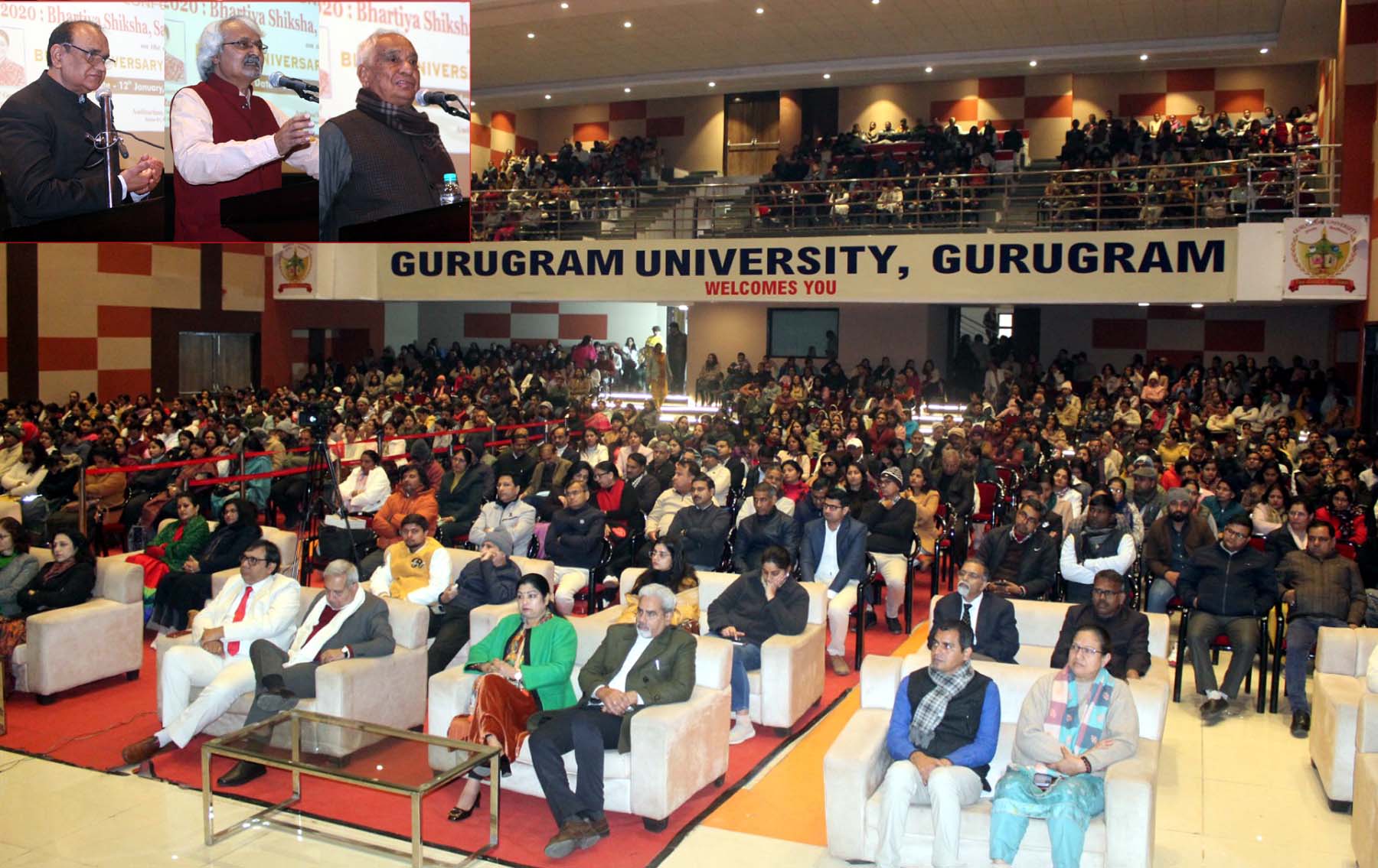 फोटो नंबर-03: गुरुग्राम विवि में राष्ट्रीय शिक्षा नीति-2020: भारतीय शिक्षा, संस्कार, मूल्य और आपके सुझाव विषय पर हुआ परामर्श सम्मेलन में बोलते वक्ता। फोटो नंबर-03: गुरुग्राम विवि में राष्ट्रीय शिक्षा नीति-2020: भारतीय शिक्षा, संस्कार, मूल्य और आपके सुझाव विषय पर हुआ परामर्श सम्मेलन में बोलते वक्ता।