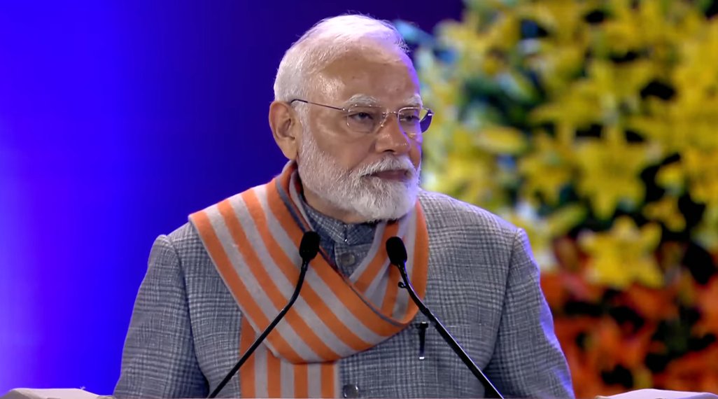 प्रधानमंत्री नरेन्द्र मोदी मंगलवार को भारत मंडपम में आईएमडी के कार्यक्रम को संबोधित करते हुए प्रधानमंत्री नरेन्द्र मोदी मंगलवार को भारत मंडपम में आईएमडी के कार्यक्रम को संबोधित करते हुए