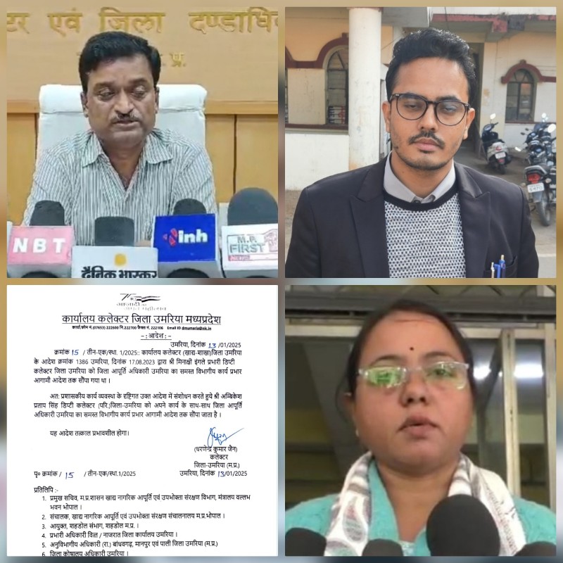 खबर का असर जिला आपूर्ति अधिकारी के प्रभार से हटाई गई मीनाक्षी इंगले खबर का असर जिला आपूर्ति अधिकारी के प्रभार से हटाई गई मीनाक्षी इंगले