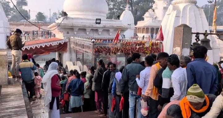 श्रद्धालुओं की कतार श्रद्धालुओं की कतार
